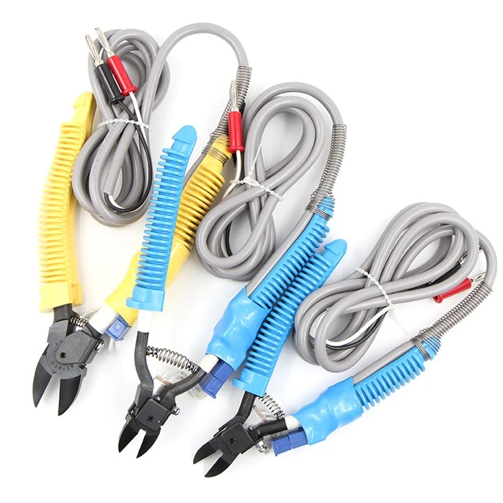 DKT Electric Scissors 180 200 Oblique Electric Scissors Injection Molding Oblique Edge Heating Pliers Electric Edge Trimming Pliers