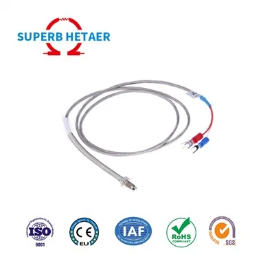 PTFE تھرموکوپل حسب ضرورت غیر معیاری تھریڈڈ تھرمل ریزسٹر PT100/PT1000
